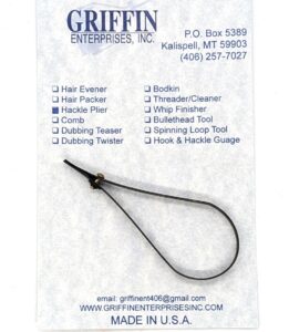 Griffin Tear Drop Hackle Pliers