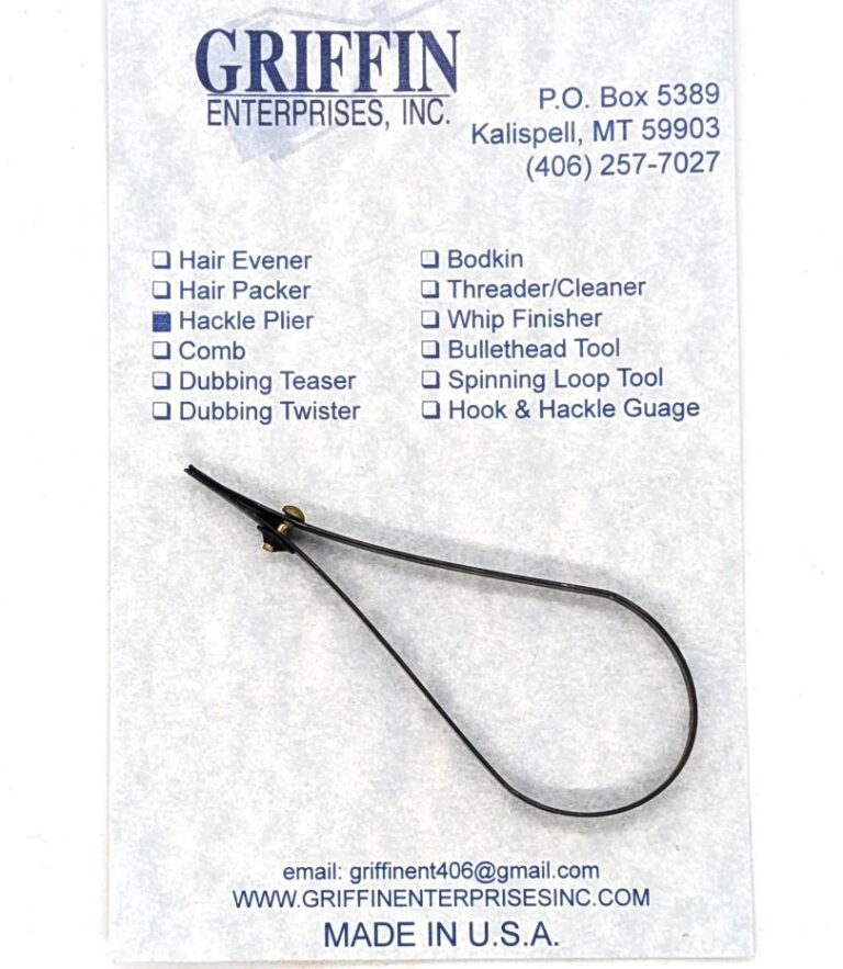 Griffin Tear Drop Hackle Pliers